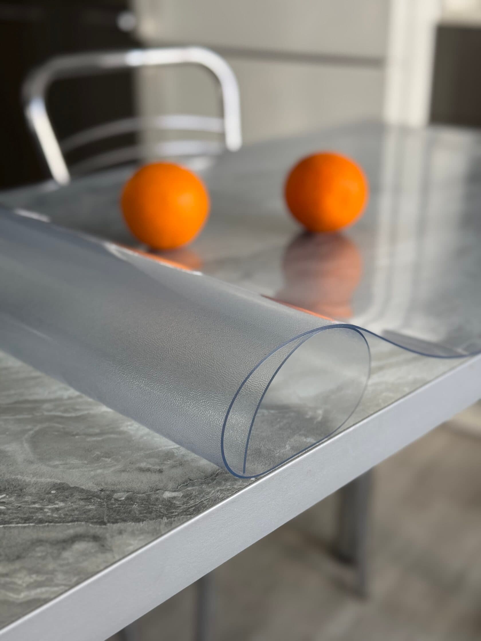 Tapis de protection transparent 40×50 cm en verre souple mat