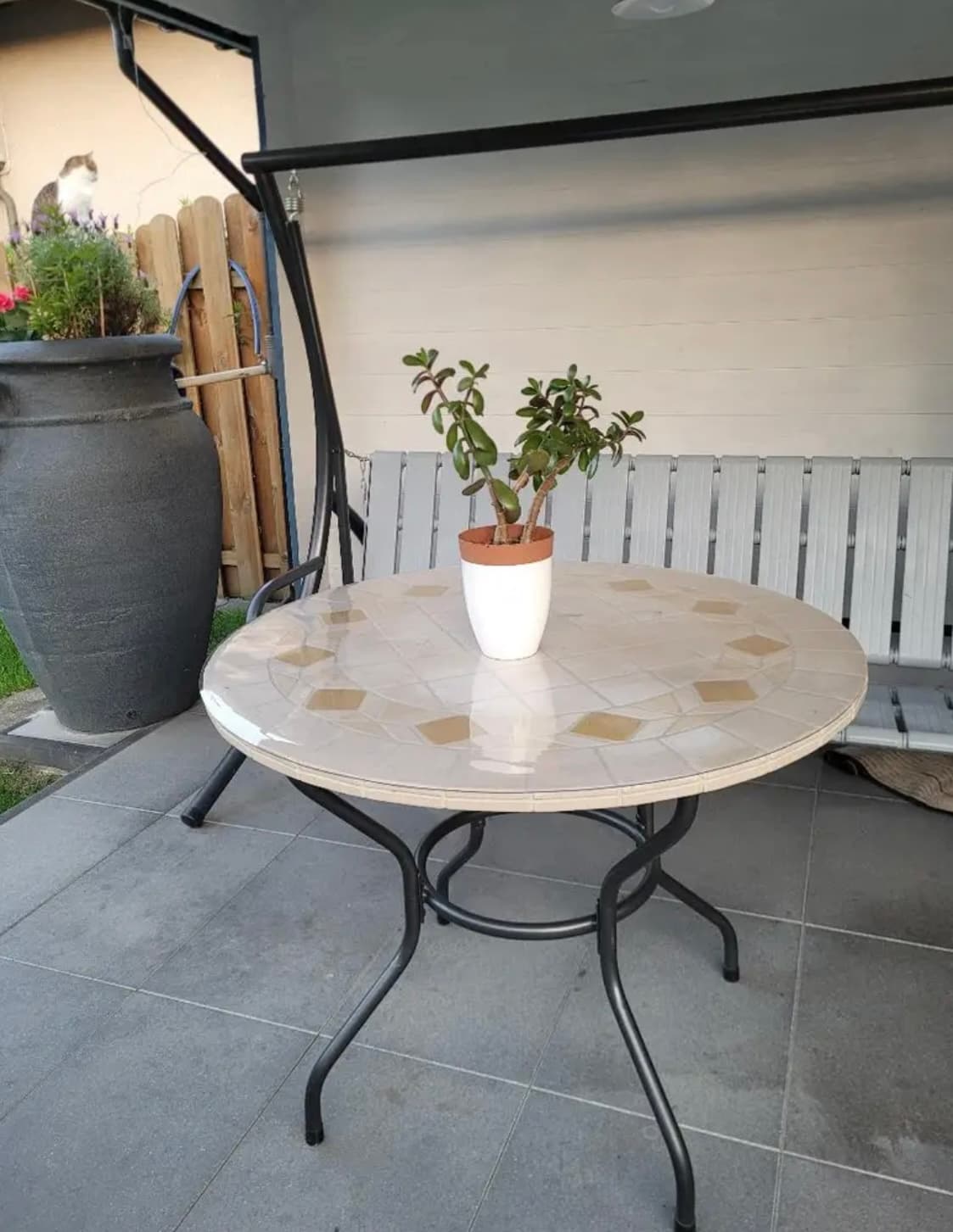 Tapis transparent en verre souple sur une table — réalisation d'un client