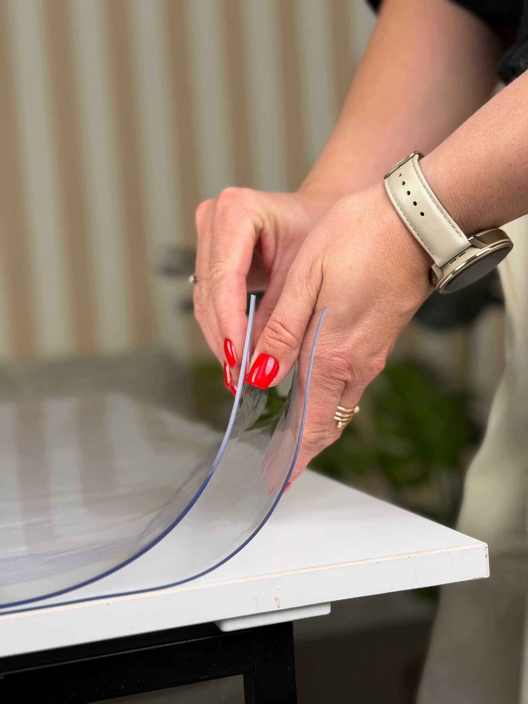 Bord d'un tapis de 1,5 mm d'épaisseur en gros plan