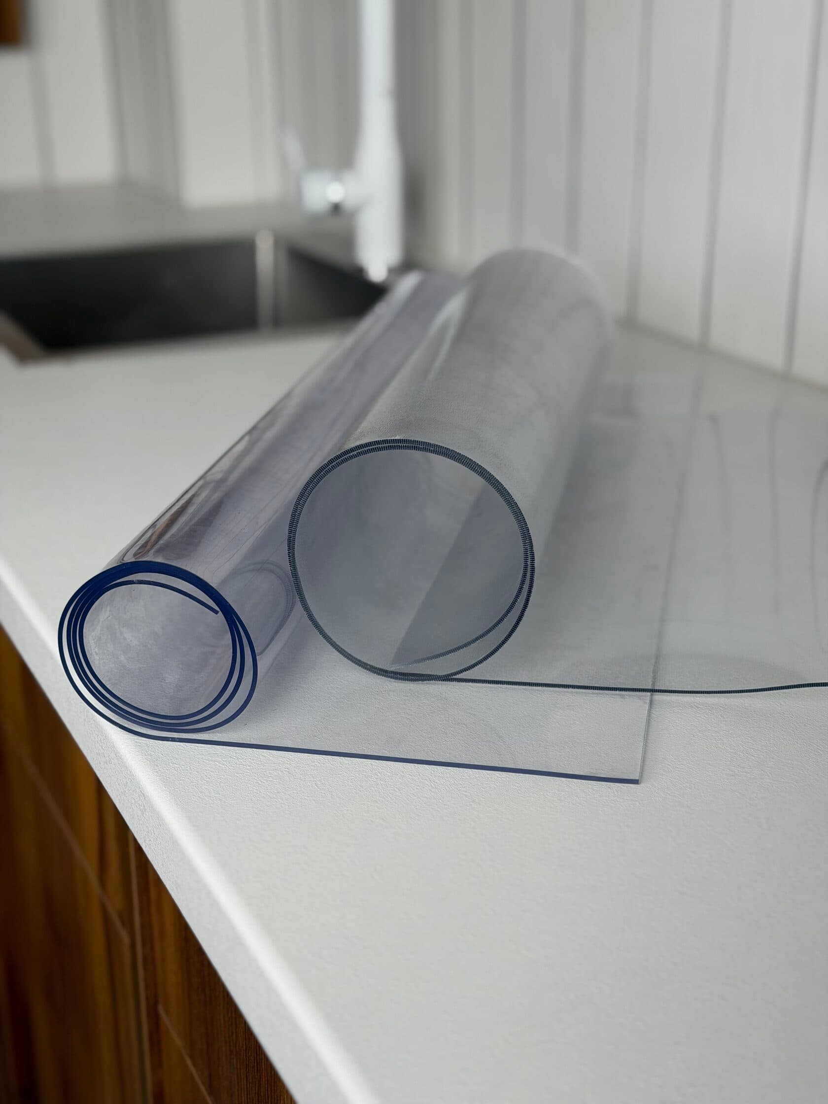 Verre souple brillant vs mat Verre souple brillant vs mat — le même tapis, une autre finition