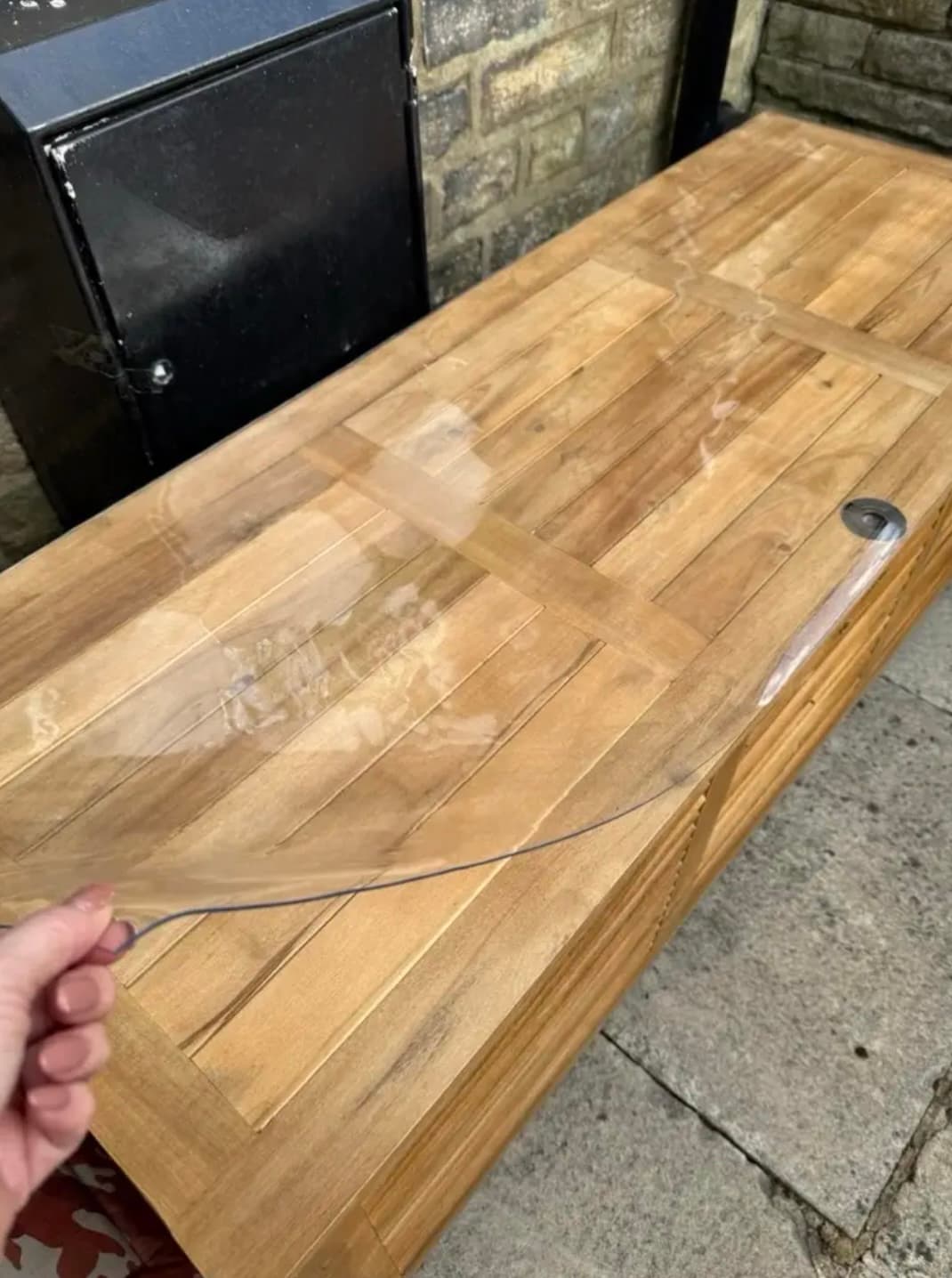 Schutzmatte für den Tisch, zugeschnitten nach Maß — Kundenfoto